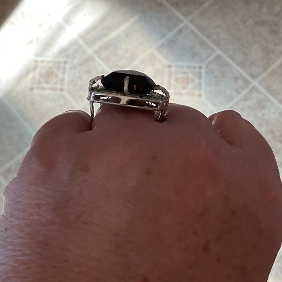 NWOT STERLING SILVER 925 Smoky Topaz/Emerald Ring Size US 7.5 - Picture 11 of 11